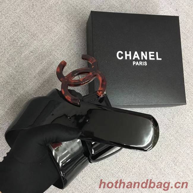 Chanel Wide leather belt with 53 mm CC4270 black