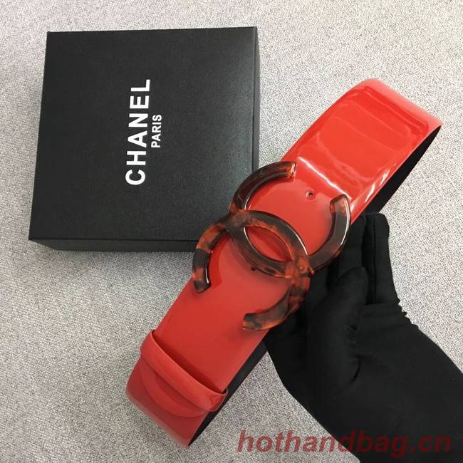 Chanel Wide leather belt with 53 mm CC4270 red