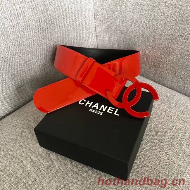 Chanel Wide leather belt with 53 mm CC4271 red