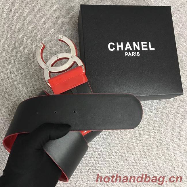 Chanel Wide leather belt with 53 mm CC4271 red