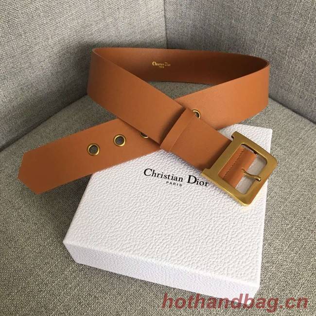 Dior Wide leather belt with 50 mm D4261 brown