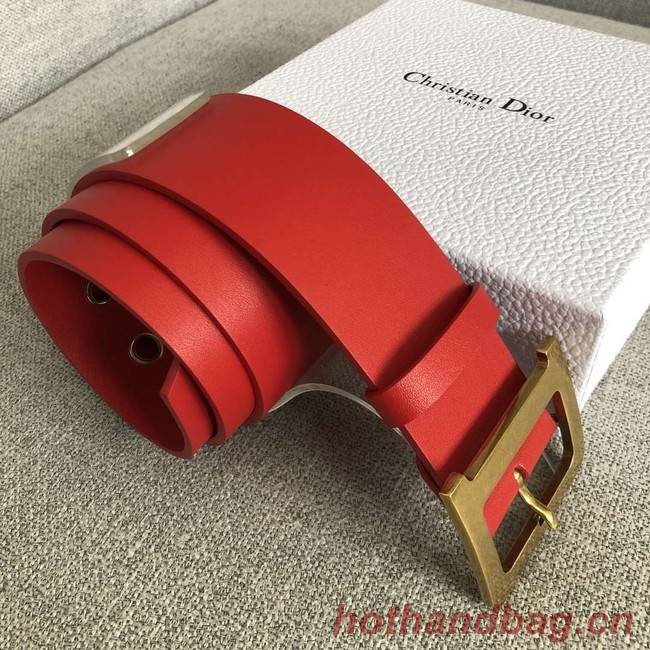 Dior Wide leather belt with 50 mm D4261 red