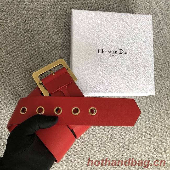 Dior Wide leather belt with 50 mm D4261 red