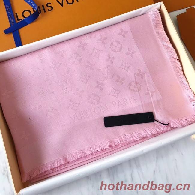 Louis Vuitton MONACO SQUARE Monogram flower pattern silk M71150 Rose Ballerine Pink