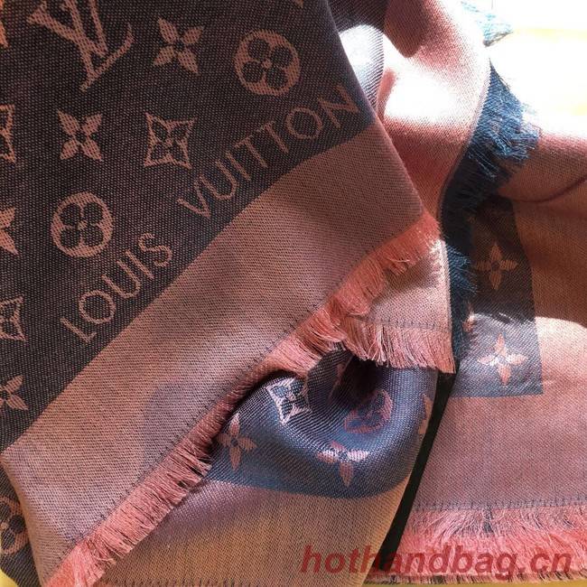 Louis Vuitton MONACO SQUARE Monogram flower pattern silk M71151 blue