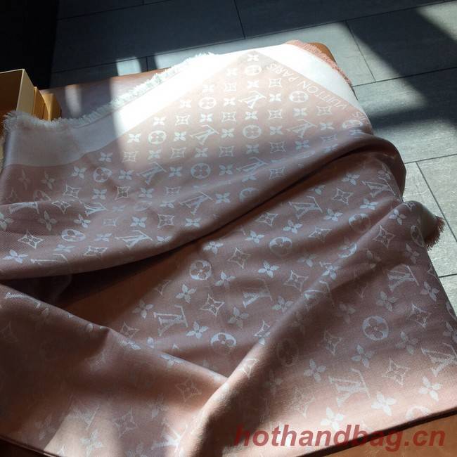 Louis Vuitton MONACO SQUARE Monogram flower pattern silk M71151 light pink