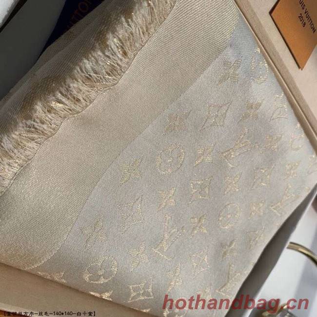 Louis Vuitton MONACO SQUARE Monogram flower pattern silk M71151 off-white