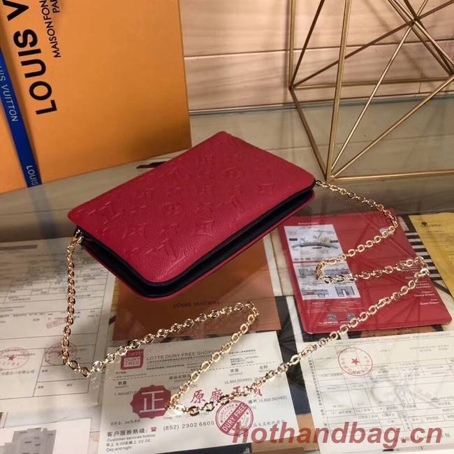 Louis Vuitton POCHETTE DOUBLE ZIP M63919 red