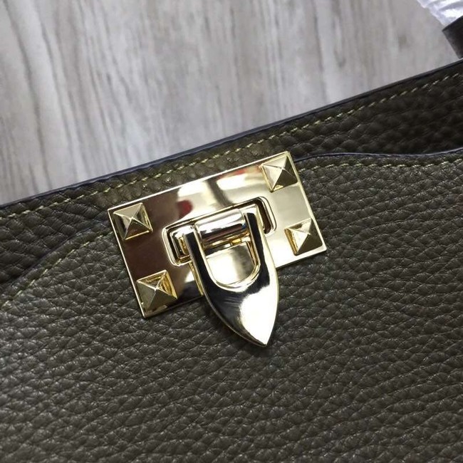 VALENTINO Rockstud large tote 0973 Khaki