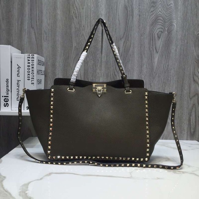 VALENTINO Rockstud large tote 0973 Khaki