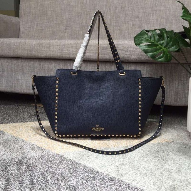 VALENTINO Rockstud large tote 0973 dark blue