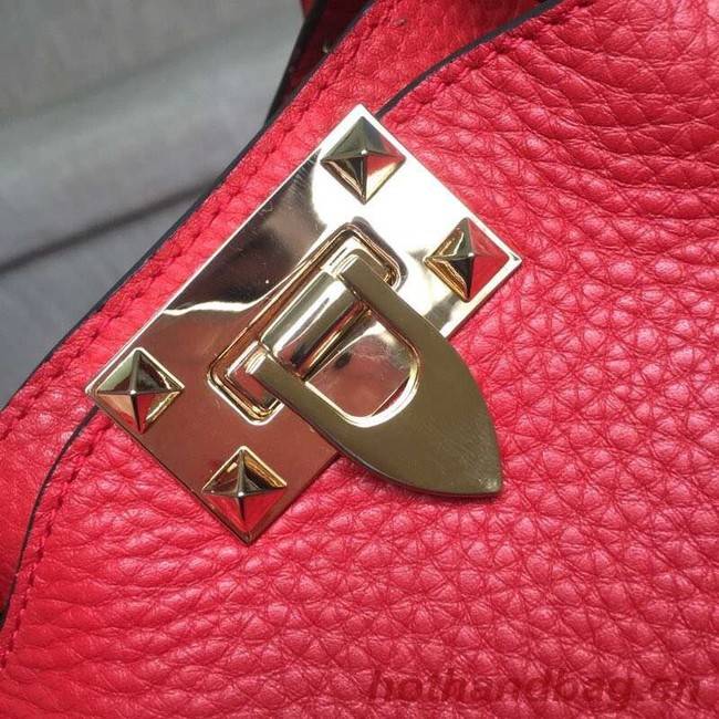 VALENTINO Rockstud medium tote 0972 red