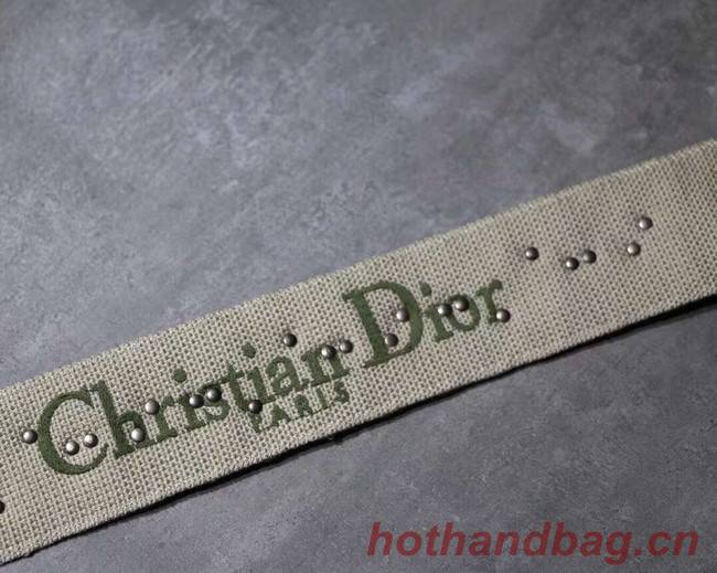 Dior BROWN CANVAS STRAP 03566 GREEN