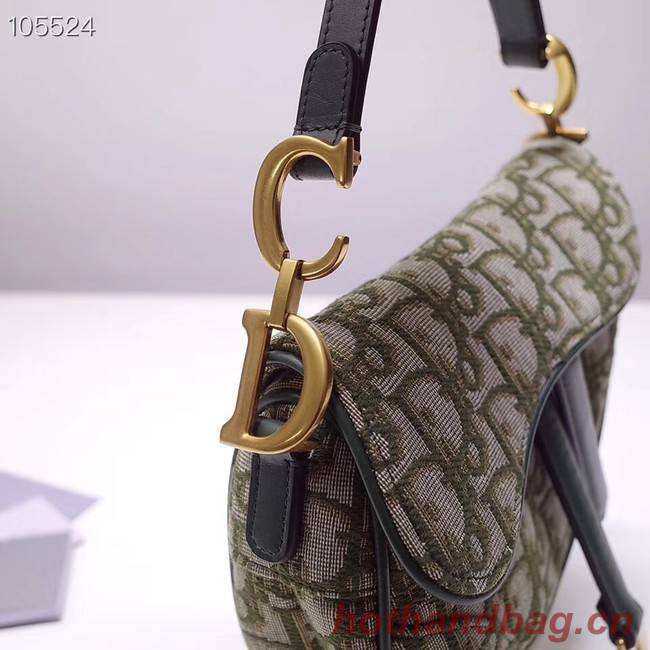 Dior SADDLE BAG CANVAS M0446 green