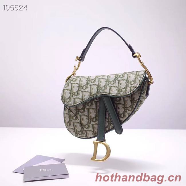 Dior SADDLE BAG CANVAS M0446 green