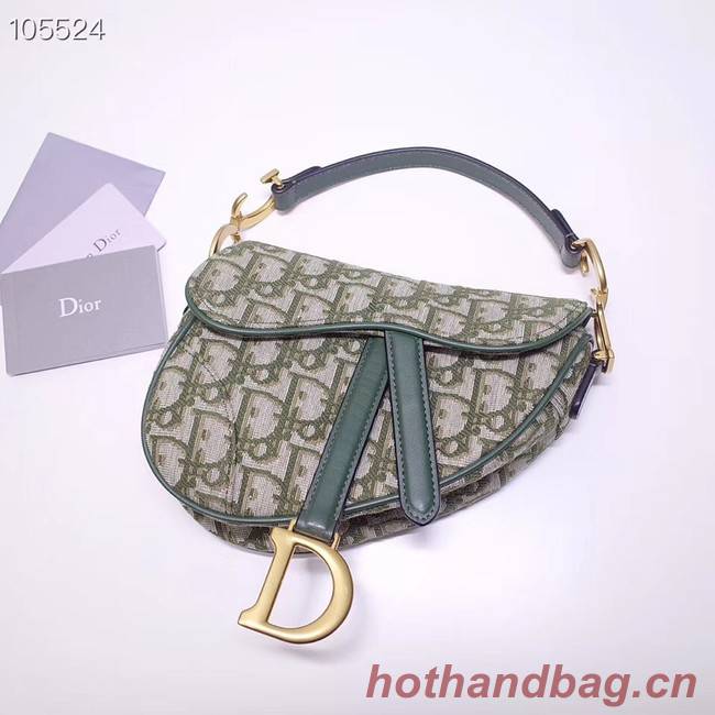 Dior SADDLE BAG CANVAS M0446 green