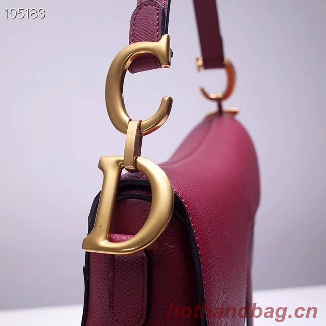 Dior SADDLE-TAS VAN KALFSLEER M0446CW Wine