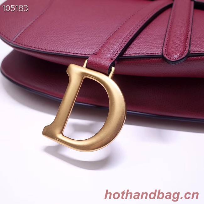 Dior SADDLE-TAS VAN KALFSLEER M0446CW Wine