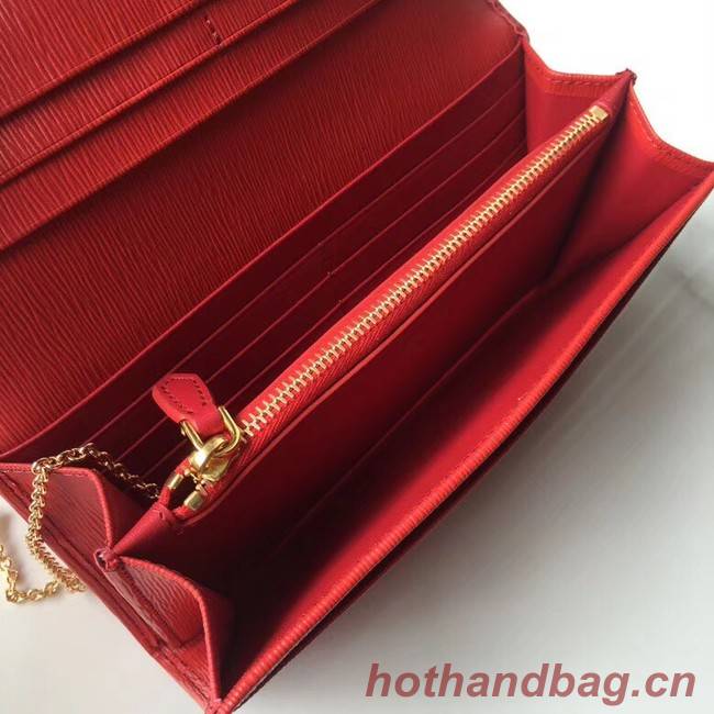 Prada Leather Wallet 1MH132 red