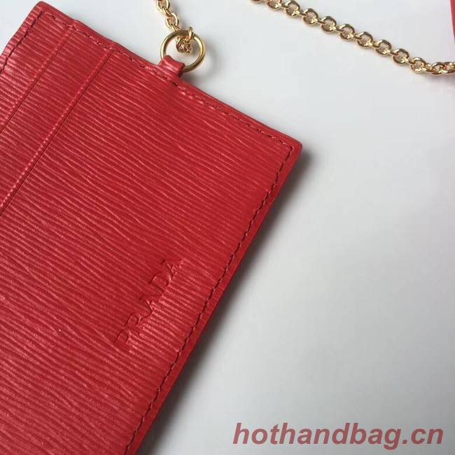 Prada Leather Wallet 1MH132 red