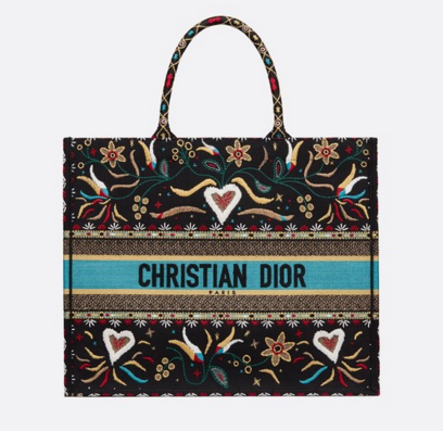 DIOR BOOK TOTE BAG VAN GEBORDUURD CANVAS M1286ZBT