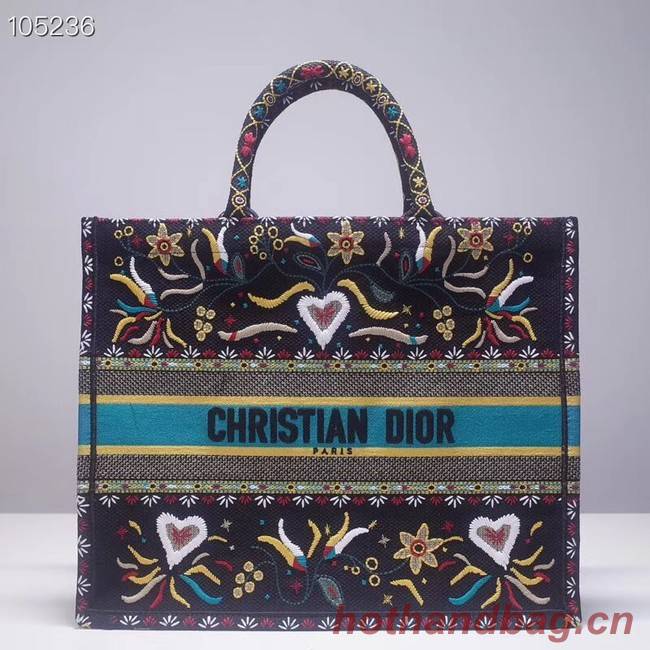 DIOR BOOK TOTE BAG VAN GEBORDUURD CANVAS M1286ZBT