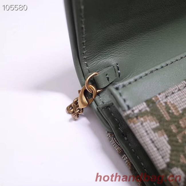 DIOR OBLIQUE SADDLE-CLUTCH 83133 green