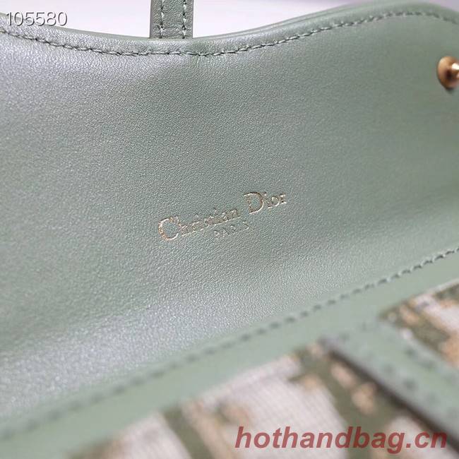 DIOR OBLIQUE SADDLE-CLUTCH 83133 green