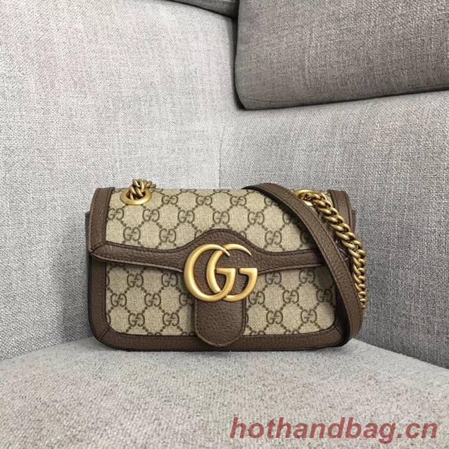 Gucci Ophidia GG Supreme small shoulder bag 446744 brown