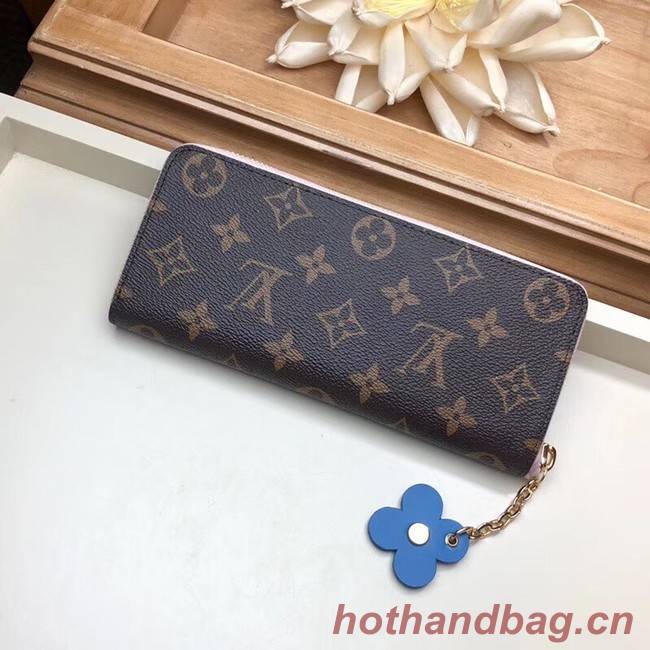 Louis vuitton Monogram coated canvas CLEMENCE WALLET M64161 blue