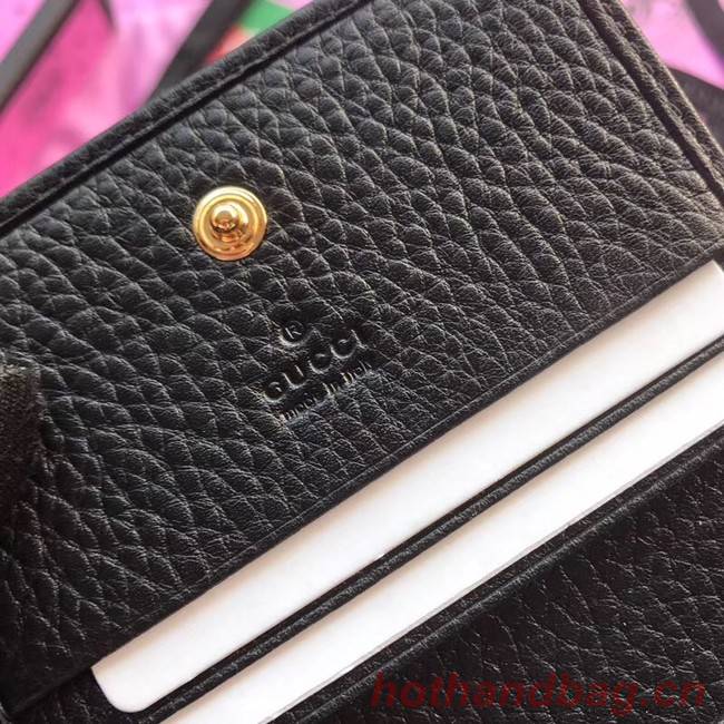 Gucci Leather card case 456126 Black