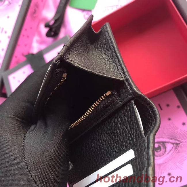 Gucci Leather card case 456126 Black