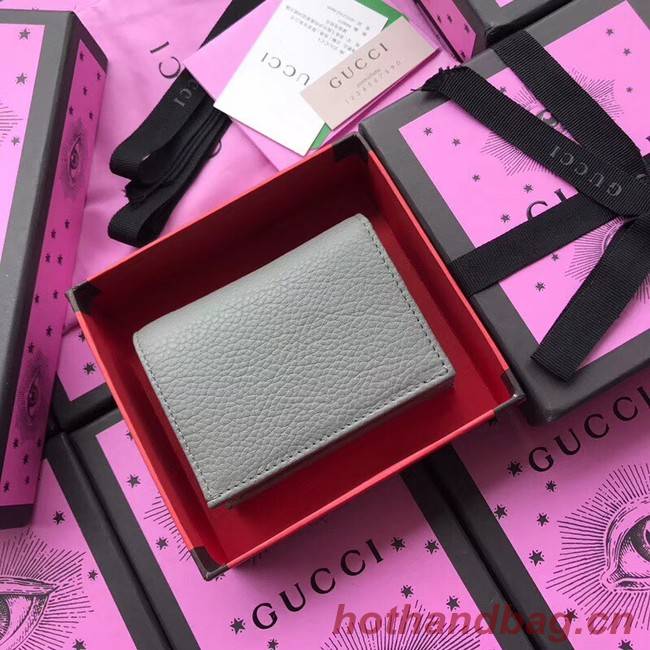 Gucci Leather card case 456126 grey