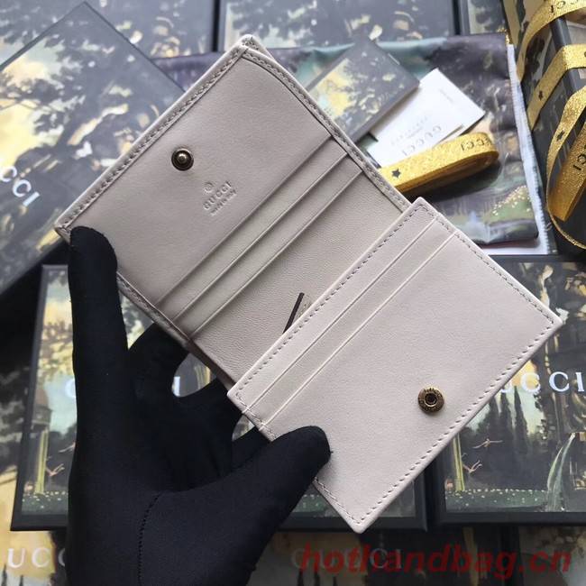 Gucci Leather card case with Double G 536453 white