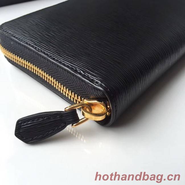 Prada Leather Large Zippy Wallets 1ML505 black