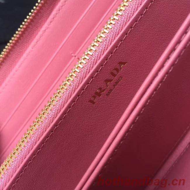 Prada Leather Large Zippy Wallets 1ML505 pink