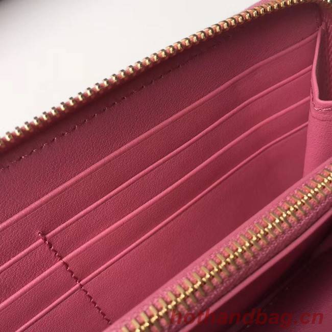 Prada Leather Large Zippy Wallets 1ML505 pink