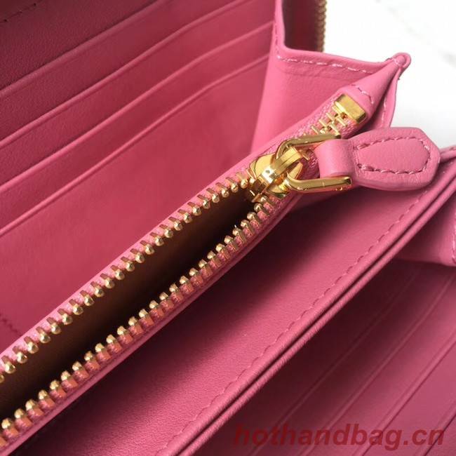 Prada Leather Large Zippy Wallets 1ML505 pink