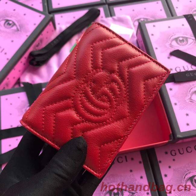 Gucci GG Marmont card case 466492 red