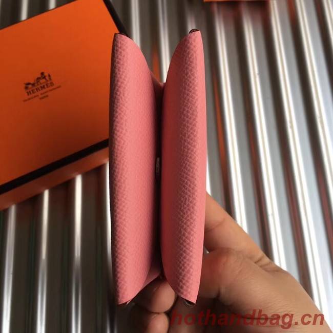 Hermes Bastia Epsom card case H0369 pink