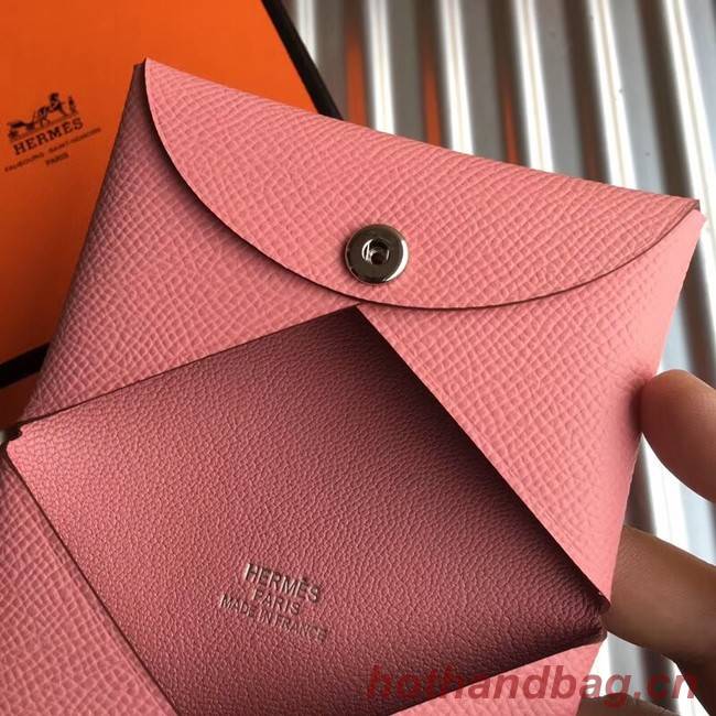 Hermes Bastia Epsom card case H0369 pink