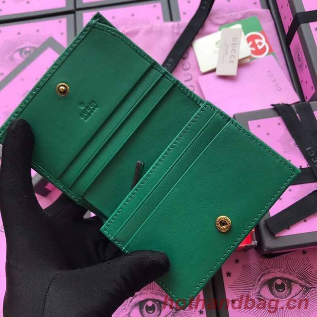 Gucci GG Marmont card case 466492 Green