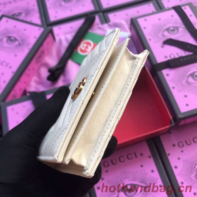 Gucci GG Marmont card case 466492 white