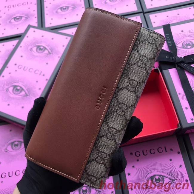 Gucci GG Supreme wallet 410100 brown