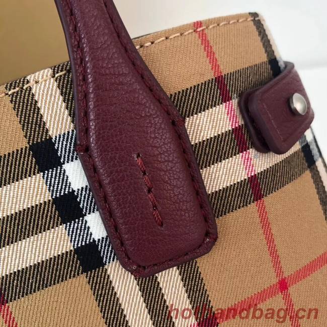 BURBERRY Baby Banner checked cross-body bag 10443 Burgundy