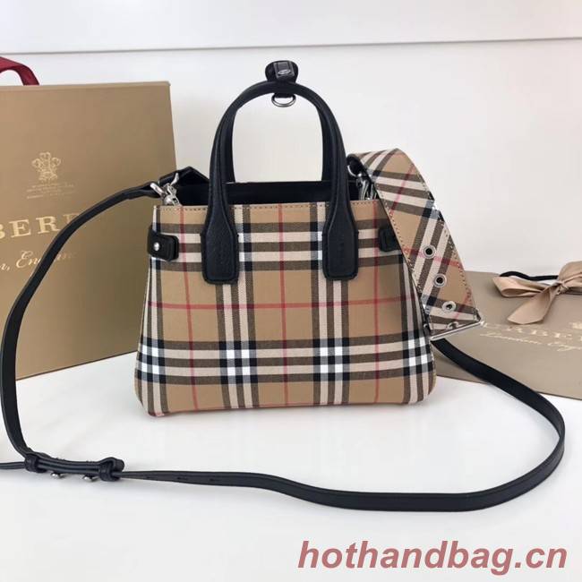 BURBERRY Baby Banner checked cross-body bag 10443 black