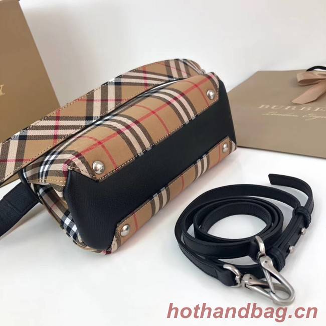 BURBERRY Baby Banner checked cross-body bag 10443 black