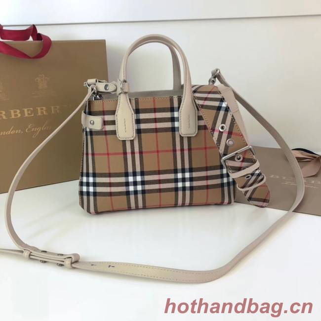 BURBERRY Baby Banner checked cross-body bag 10443 white