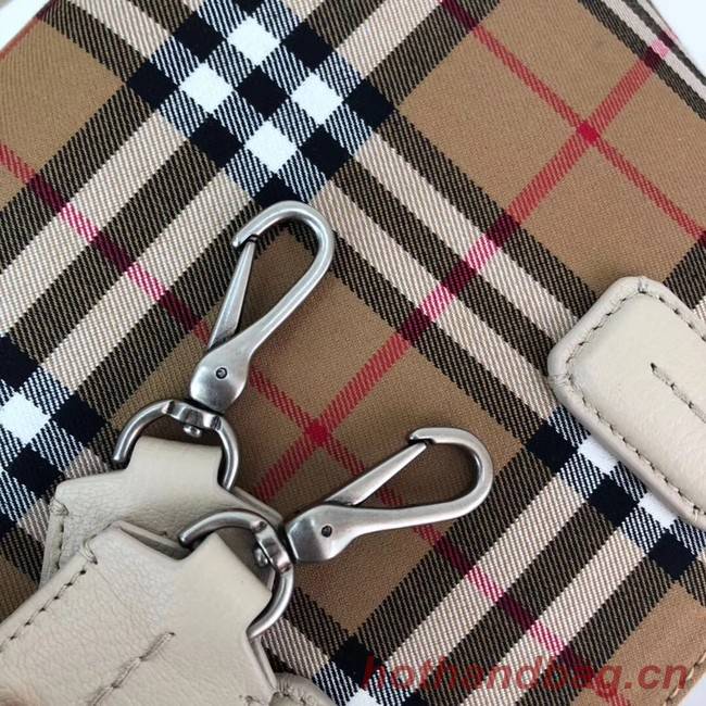 BURBERRY Baby Banner checked cross-body bag 10443 white