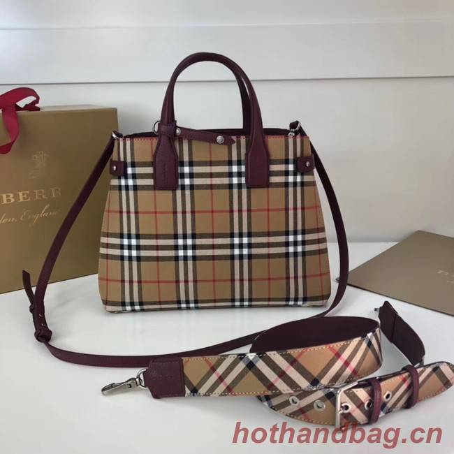 BURBERRY Medium Banner tote bag 3835 Burgundy